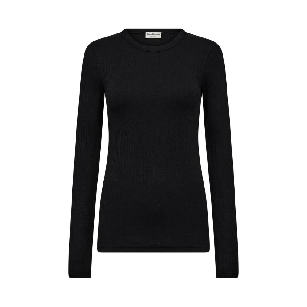Langærmet T-shirt Margrethe - Sort
