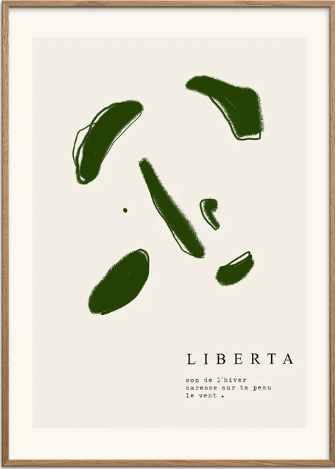 Sophie M. Lucie – Liberta plakat inkl. egetræsramme (30 x 40 cm)
