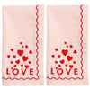 Broderede servietter - 2 stk. | LOVE