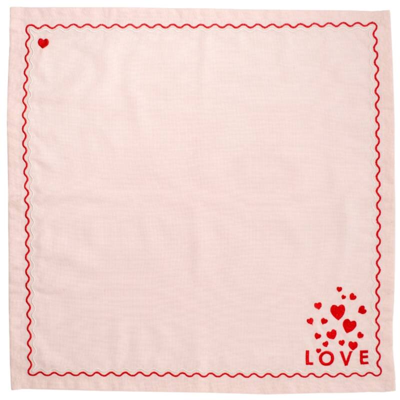 Broderede servietter - 2 stk. | LOVE