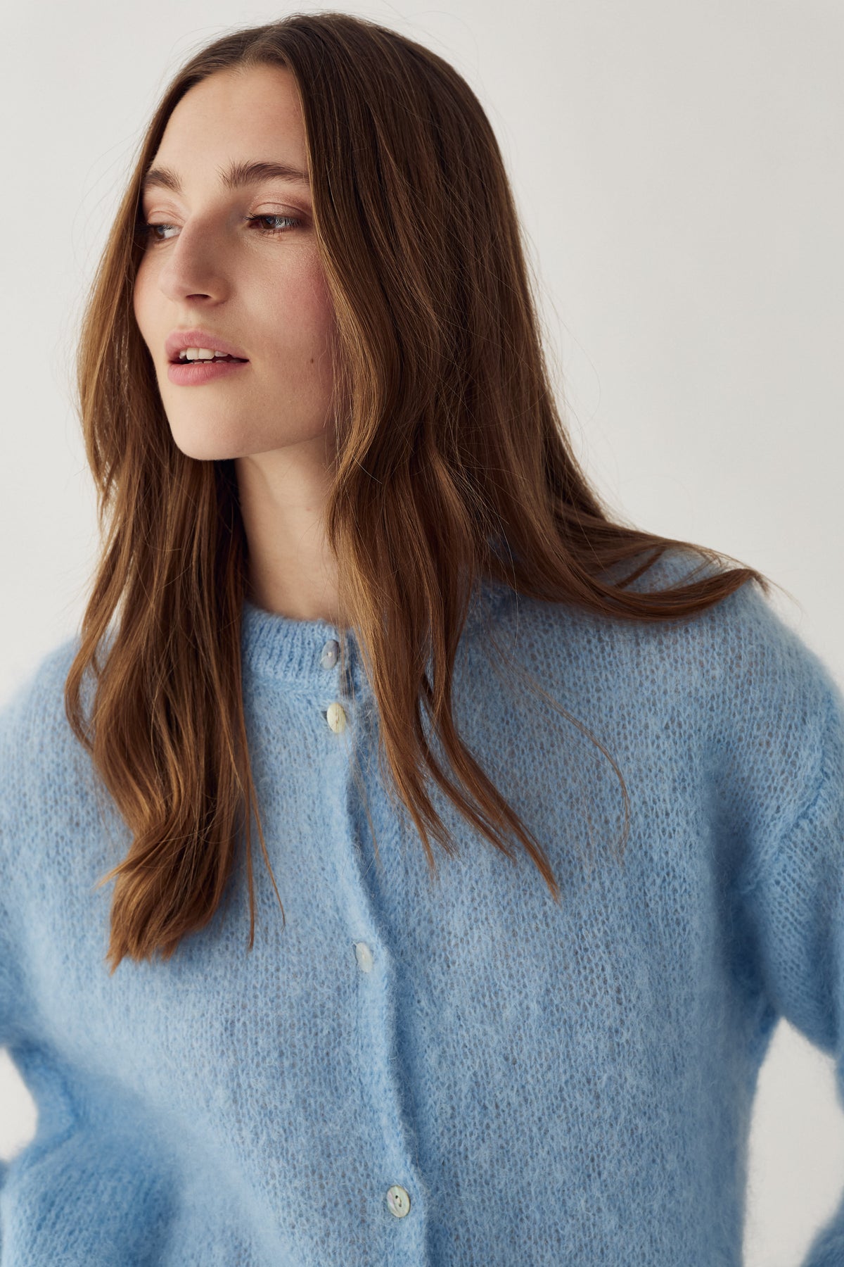 Noella N-Kae Mohair Cardigan – Blød mohair cardigan