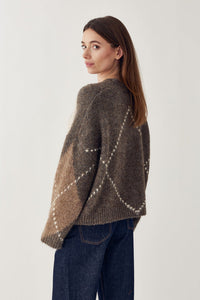 N-Laiana Knit Cardigan – Ash Brown Mix