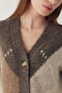 N-Laiana Knit Cardigan – Ash Brown Mix