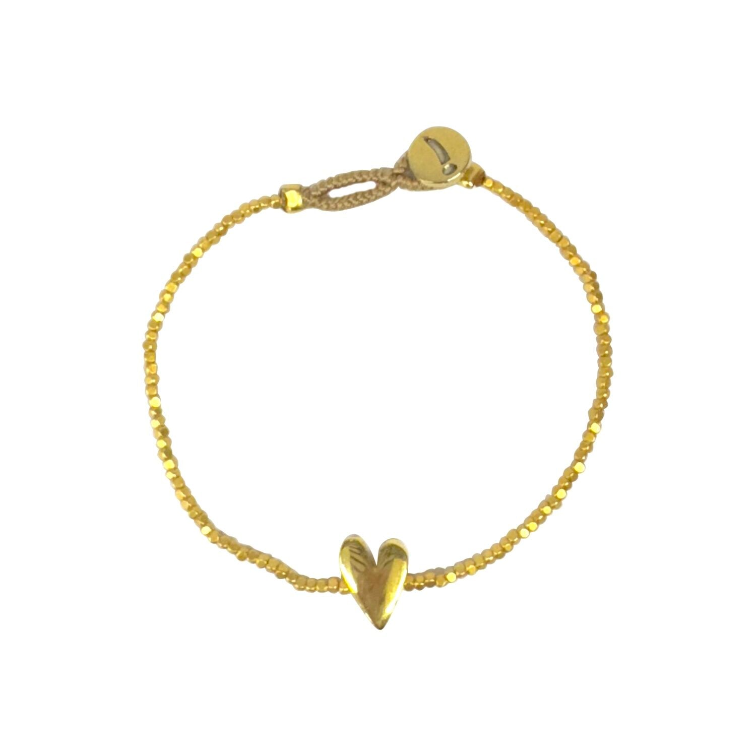 Ibu Jewels armbånd med hjerte – forgyldt