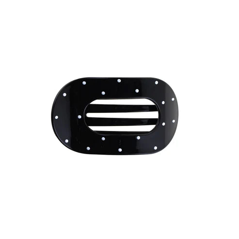 EVA Hårklemme Sort med Hvide prikker