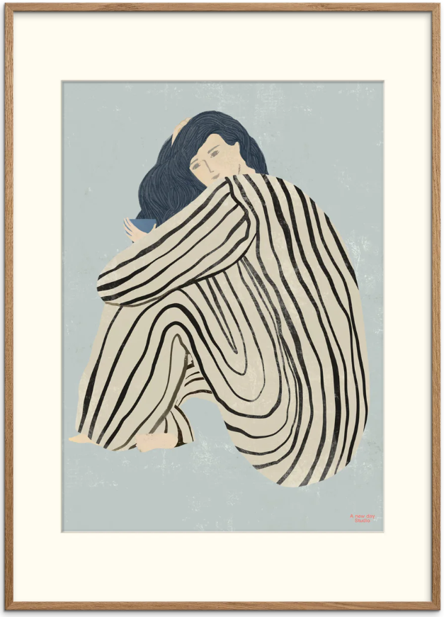 The morning after - 42×59,4 cm inkl. egetræsramme