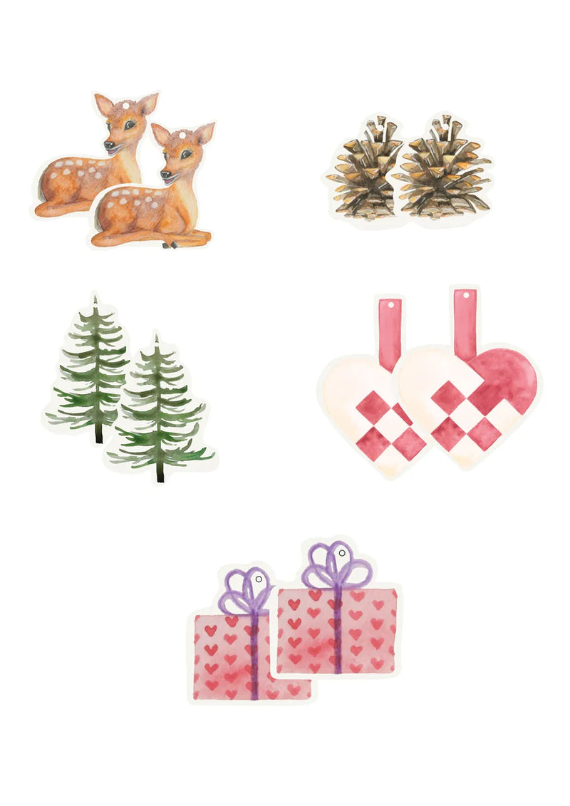 Gavemærker, 10 stk., Christmas Tree Mix