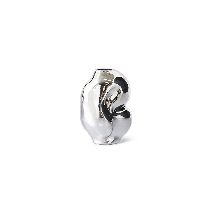HKliving Gleam vase – lille elegant glasvase i Chrome