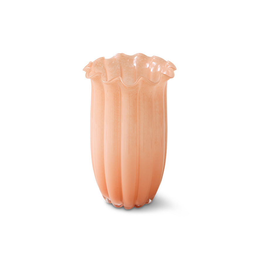 Høj glasvase i peach, HKliving