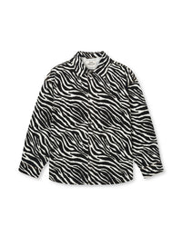 Mock Twill Gisla AOP Shirt – Zebra – Mads Nørgaard