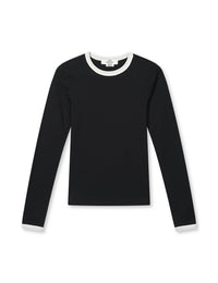 Grace Jersey Camille Tee LS – Black/Vanilla Ice – Mads Nørgaard