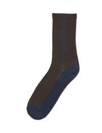Logo Stepper Single Sock – Turkish Coffee – Mads Nørgaard