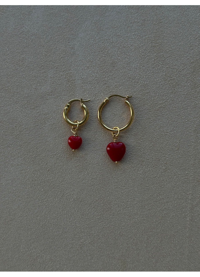 French Petite Heart Charm - ROSA