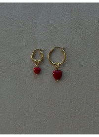 French Petite Heart Charm - ROSA