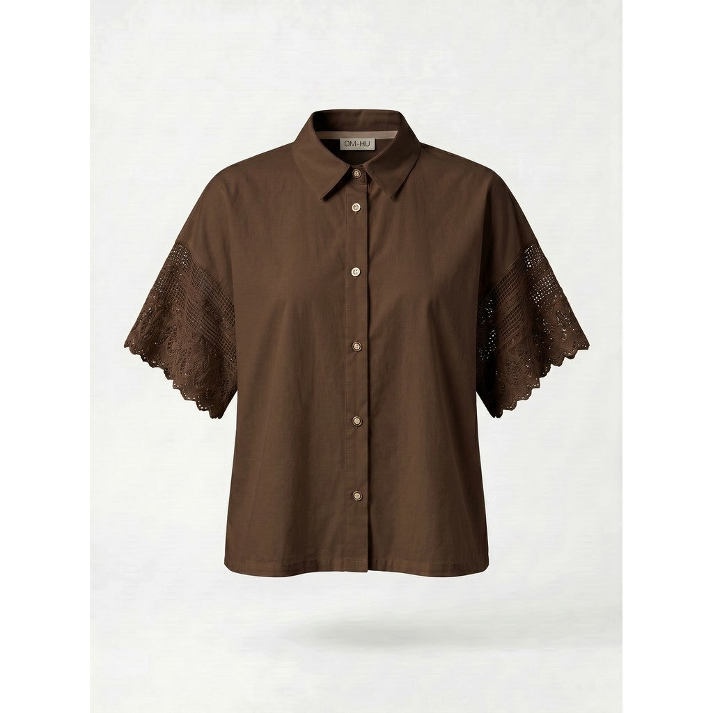 Kecla bluse brun – OM-HU Copenhagen
