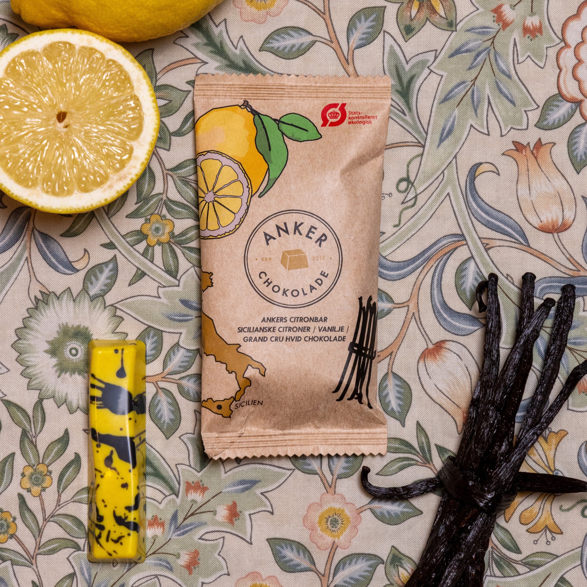 Flowpack Citronbar – Hvid chokolade med citron- Anker Chokolade