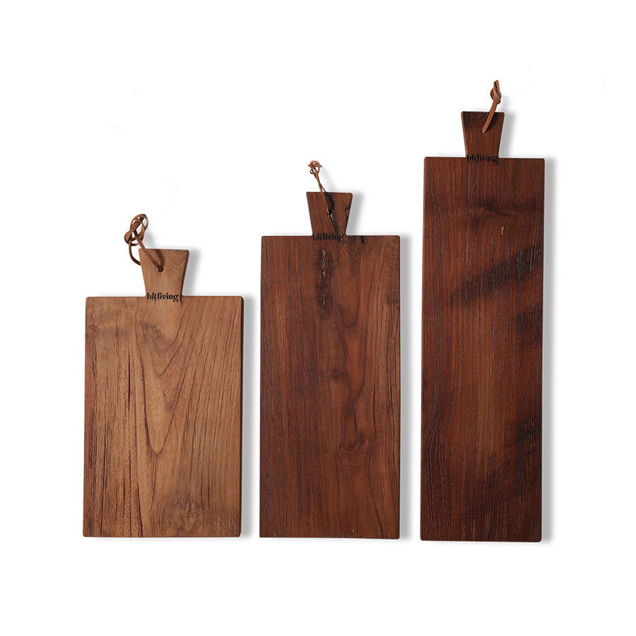 HKliving serveringsbræt i teak – naturlig varme og funktionelt design - 3 stk