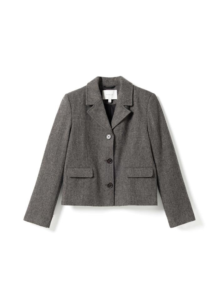 N-Laurica Jacket Grey Brown Mix – Noella