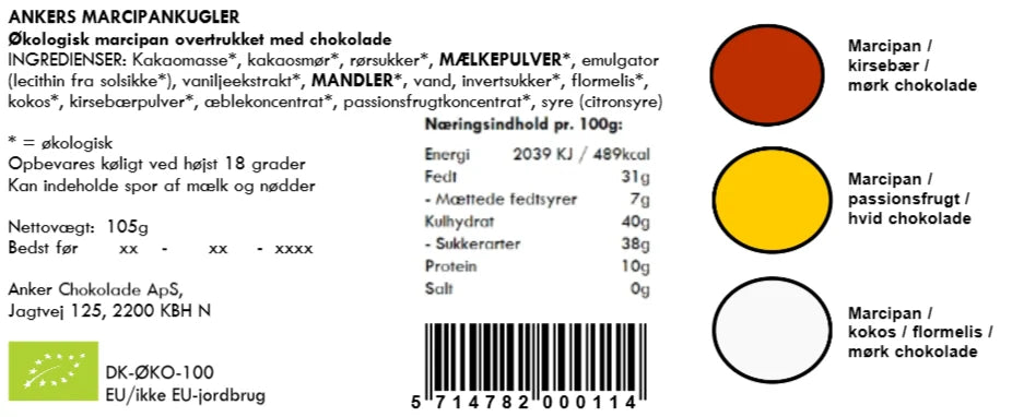 Ankers Marcipankugler – Økologiske – Anker Chokolade