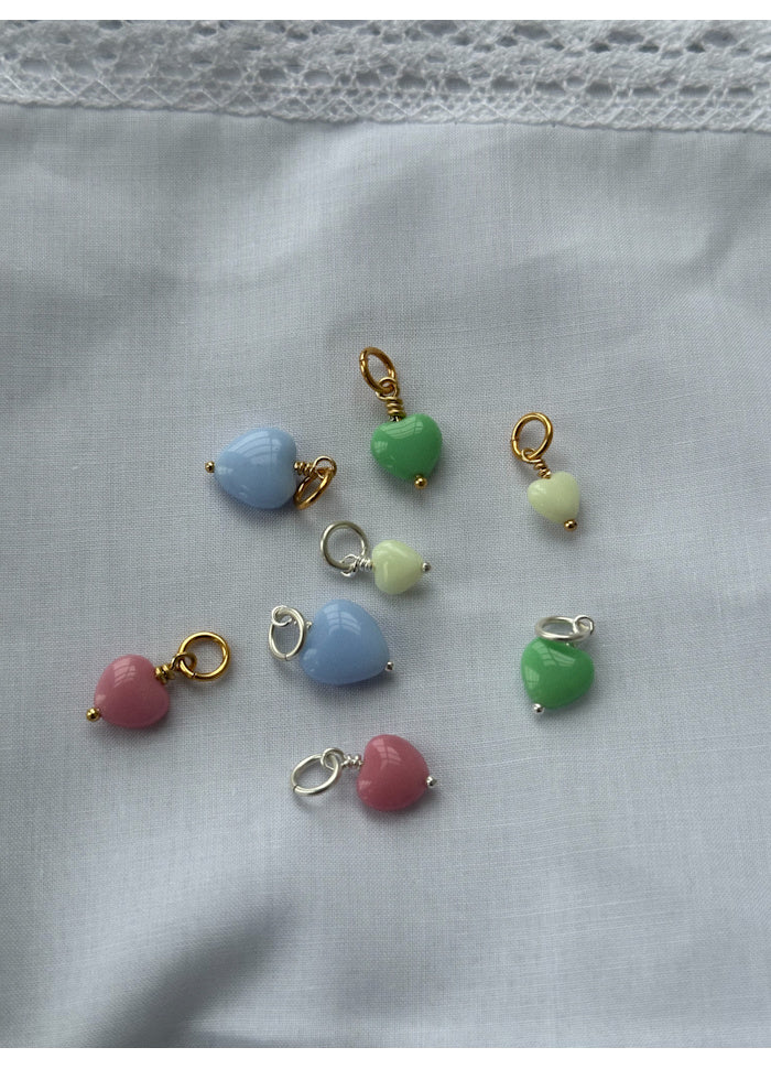 French Petite Heart Charm - ROSA