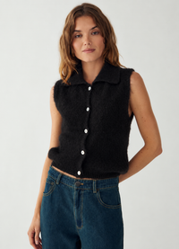 N-Makana Knit Vest Black – Noella