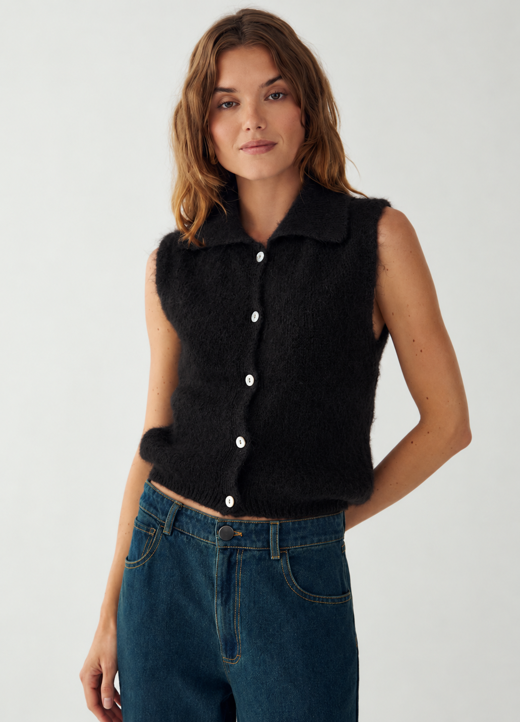 N-Makana Knit Vest Black – Noella