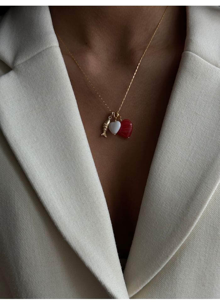 French Heart Charm - Peanut