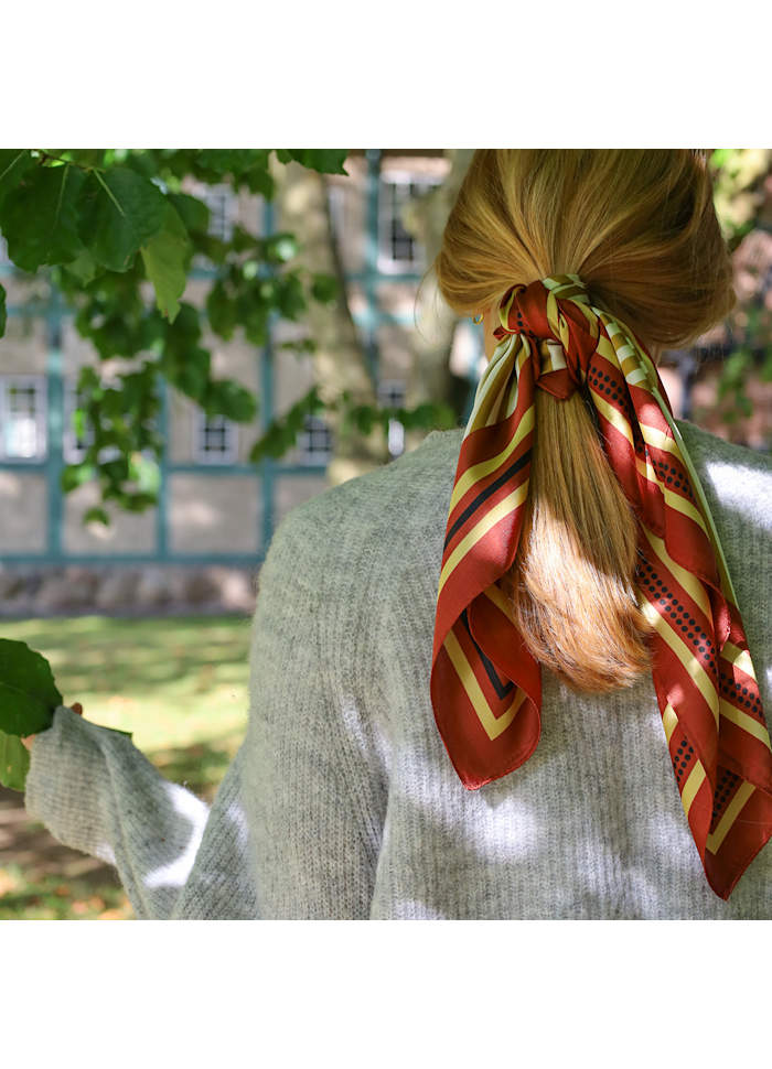 Callie Tørklæde - Gylden/rustrød