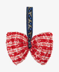 Sissel Edelbo Tweed Boucle Bow Ornament – Rød julesløjfe