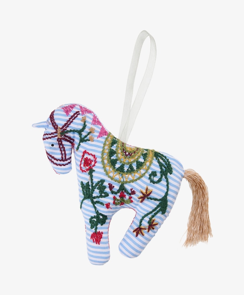 Sissel Edelbo Hellen Horse Ornament – Blue Stripes