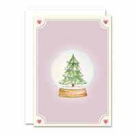 Lille Foldet kort, Snowglobe - Jul