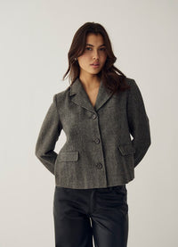 N-Laurica Jacket Grey Brown Mix – Noella
