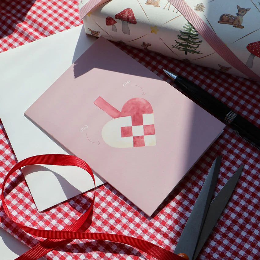 Foldet kort, Julehjerte - Jul